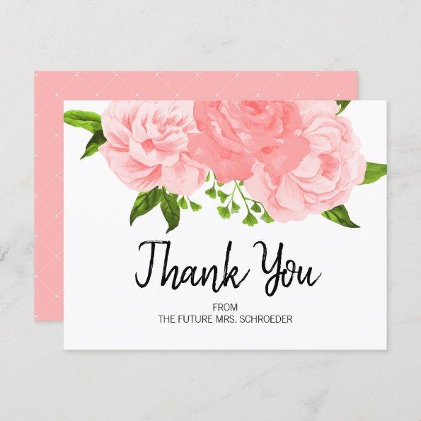 Watercolor Floral Bridal Shower Thank You Invitations