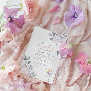 Watercolor Floral Brunch & Bubbly Bridal Shower Invitations