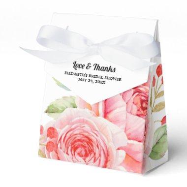 Watercolor Floral design Bridal Shower Favor Boxes