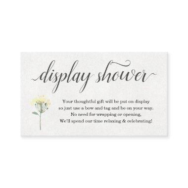 Watercolor Floral Display Shower  Insert