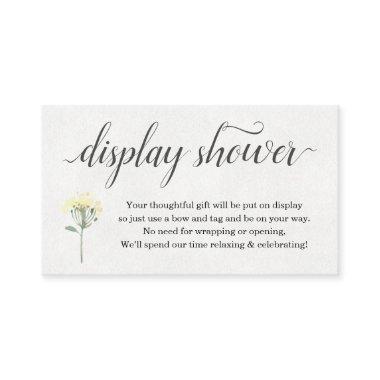 Watercolor Floral Display Shower Invitations Insert