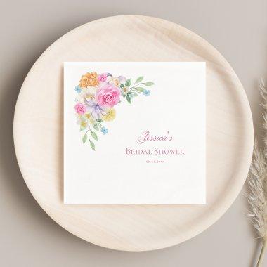 Watercolor Floral Garden Tea Party  Napkins