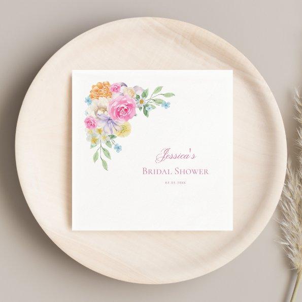 Watercolor Floral Garden Tea Party  Napkins