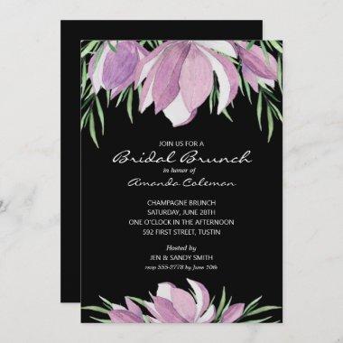 Watercolor Floral Magnolia Bridal Shower Invitations