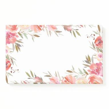 Watercolor Floral Post-It Note