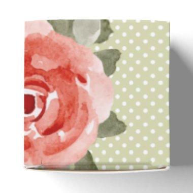 Watercolor Floral Red Roses 2" Square Favor Boxes