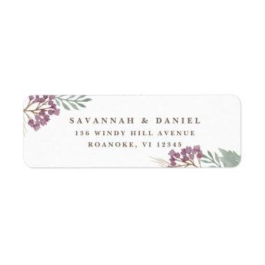 Watercolor floral return address label