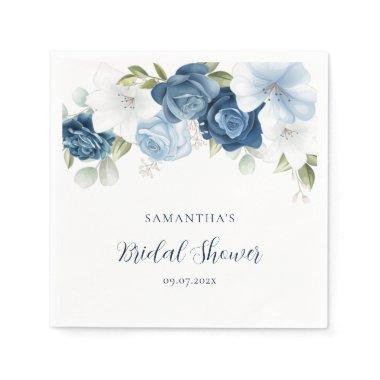 Watercolor Floral Script Modern  Napkins