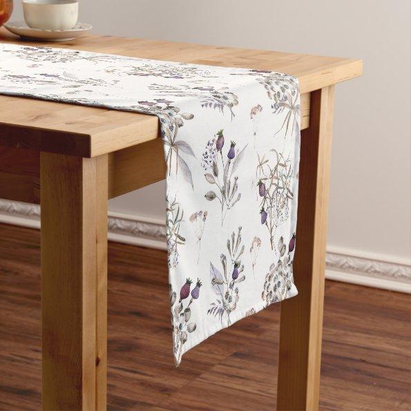 Watercolor Floral Table Runner