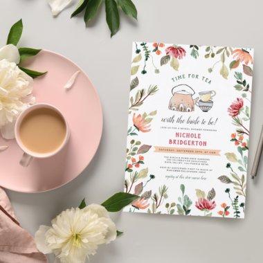 Watercolor Floral Time For Tea  Post