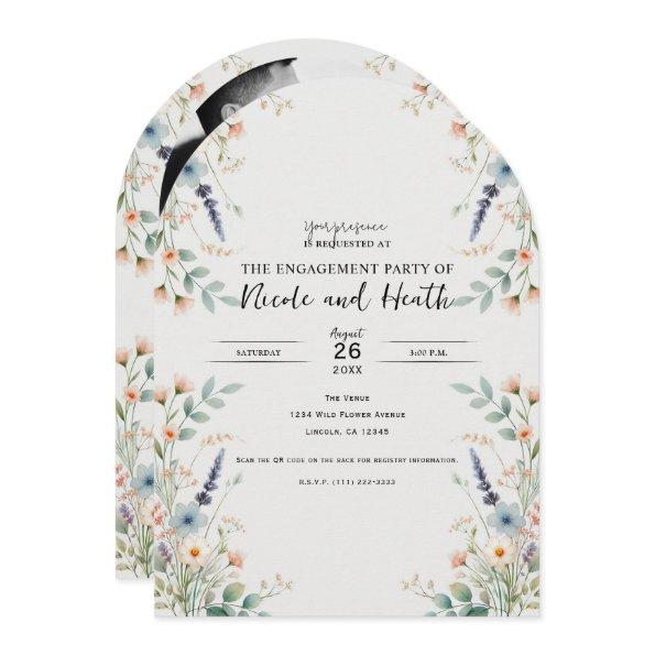Watercolor Floral Wildflower Spring Engagement