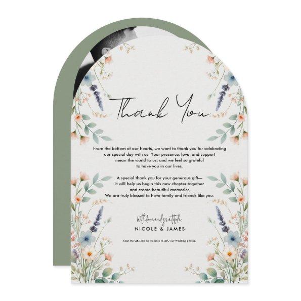 Watercolor Floral Wildflower Spring Thank You