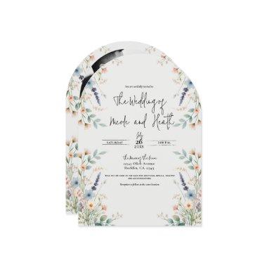 Watercolor Floral Wildflower Spring Wedding