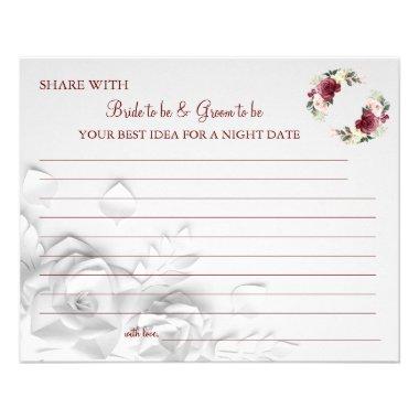 Watercolor Flower share a date night idea Invitations Flyer