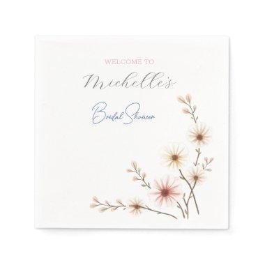 Watercolor Flowers Cute  Napkins
