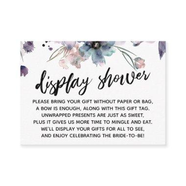 Watercolor Flowers Display Bridal Shower Enclosure Invitations