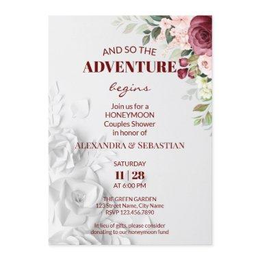 Watercolor Flowers Honeymoon Shower