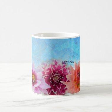 Watercolor Flowers Modern Floral Elegant Coffee Mug