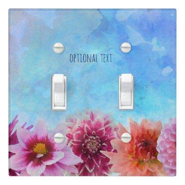 Watercolor Flowers Modern Floral Elegant Light Switch Cover