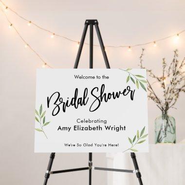 Watercolor Foliage  Welcome Sign