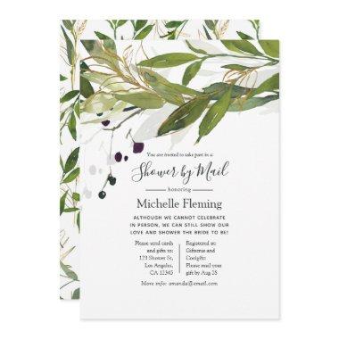 Watercolor Greenery Bridal or Baby Shower by Mail