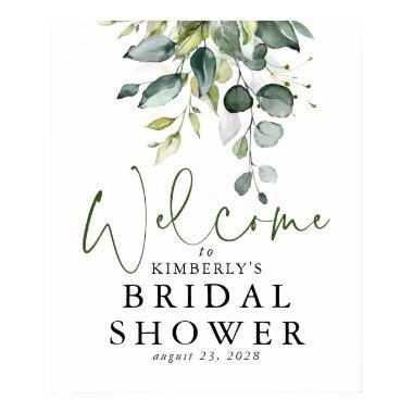 Watercolor Greenery Elegant Welcome Sign