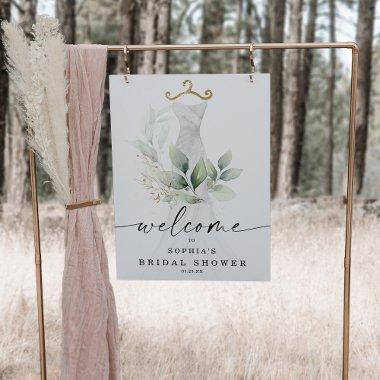 Watercolor Greenery Gold  Welcome Foam Board