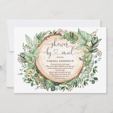 Watercolor Greenery Neutral Baby Shower By Mail Invitations