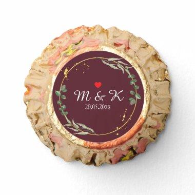 Watercolor Greenery Wedding Reese's Peanut Butter Cups