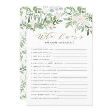 Watercolor Greenery Who Knows The Bride Best