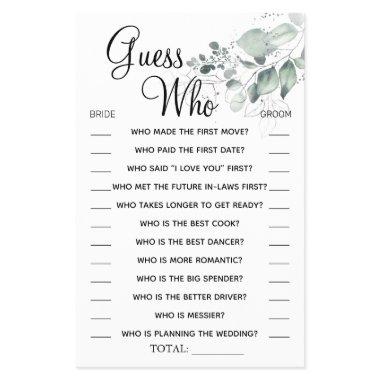Watercolor Guess Who  game  Flyer