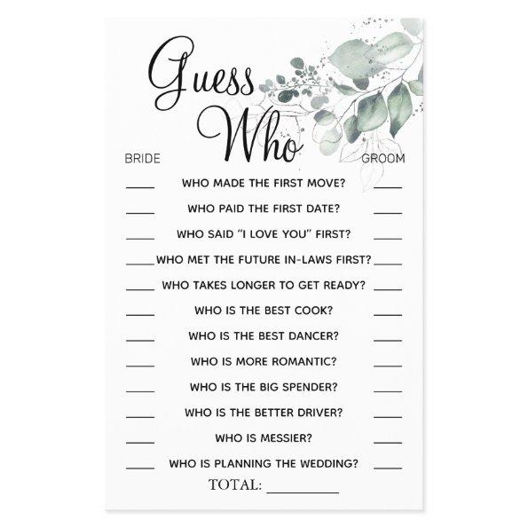 Watercolor Guess Who  game  Flyer