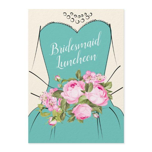 Watercolor Hand-Drawn Floral Bouquet Bridal Shower Invitations