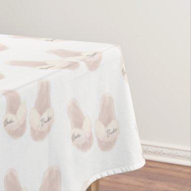 Watercolor Handdrawn Bridal shower Tablecloth