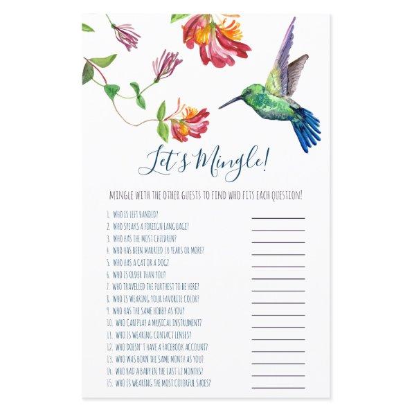 Watercolor Humminbird Let's Mingle! Game