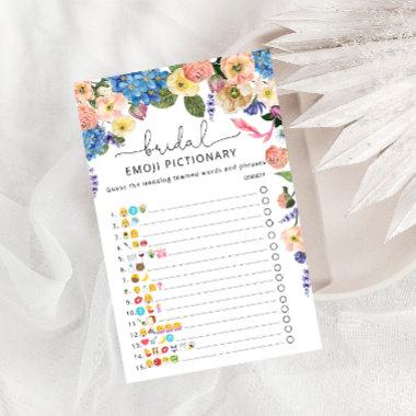Watercolor Hydrangea Floral Bridal Shower Game