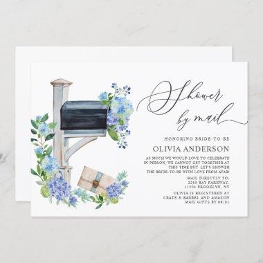 Watercolor Hydrangea Virtual Bridal Shower by Mail Invitations