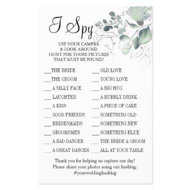 Watercolor I spy wedding reception game  Flyer