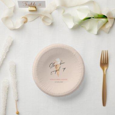 Watercolor Ice Cream Bridal Shower Paper Bowls