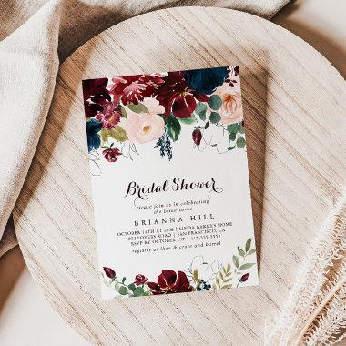 Watercolor Illustrated Fall Floral