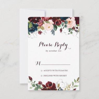 Watercolor Illustrated Fall Floral RSVP