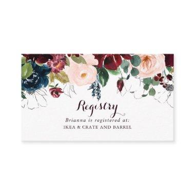 Watercolor Illustrated Fall Wedding Gift Registry Enclosure