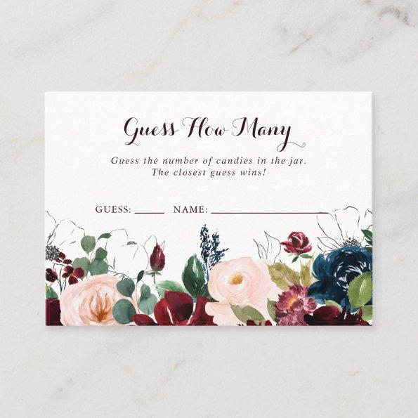 Watercolor Illustrated Guess How Many Game Invitations