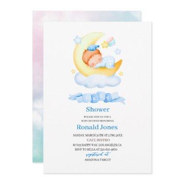 Watercolor it is boy Blue Boho Nursery Baby Showe