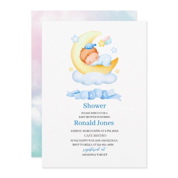 Watercolor it is boy Blue Boho Nursery Baby Showe
