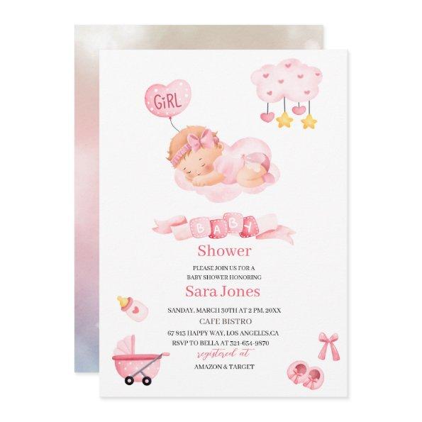 Watercolor it is girl Boho Nursery Baby Shower In