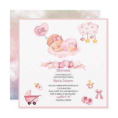 Watercolor it is girl Boho Nursery Baby Shower In