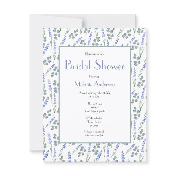 Watercolor Lavender and Eucalyptus Pattern