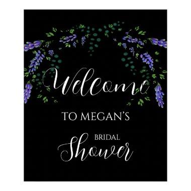 Watercolor Lavender eucalyptus boho greenery  Poster