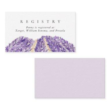 Watercolor Lavender Fields Wedding Bridal Registry Enclosure Invitations